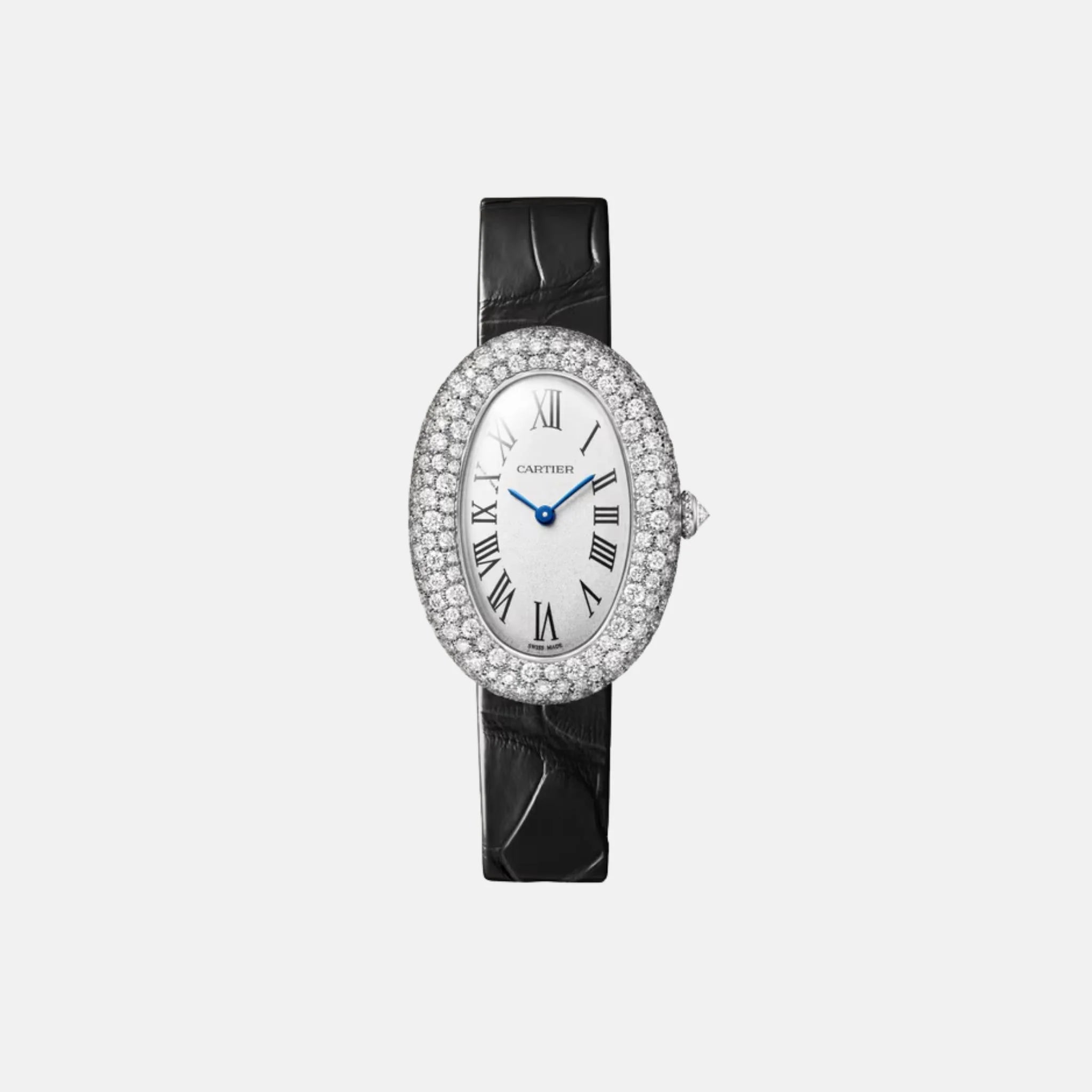 Cartier Baignoire Medium 18K White Gold Diamond Set WJBA0046