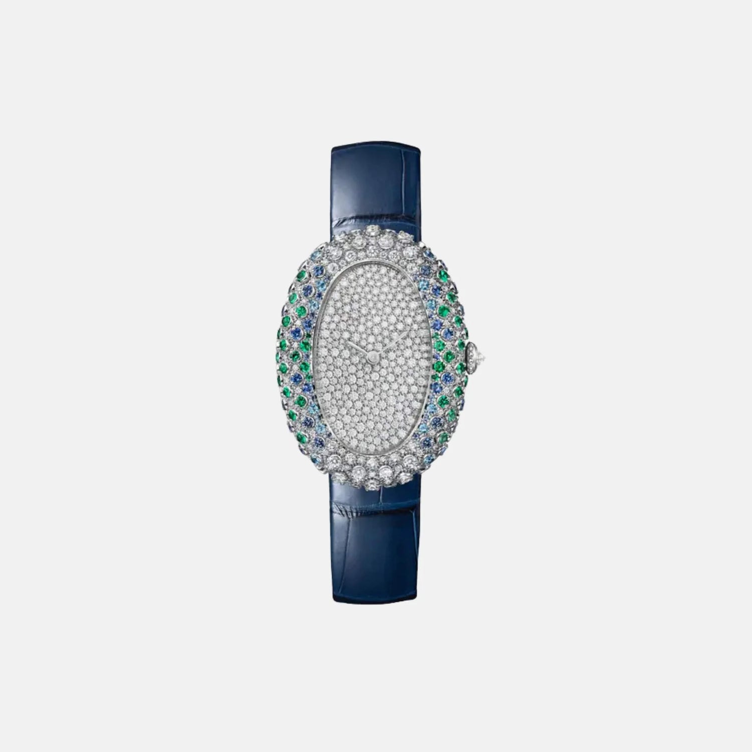 Cartier Baignoire Medium 18K White Gold Gemstone Diamond Set WJBA0060