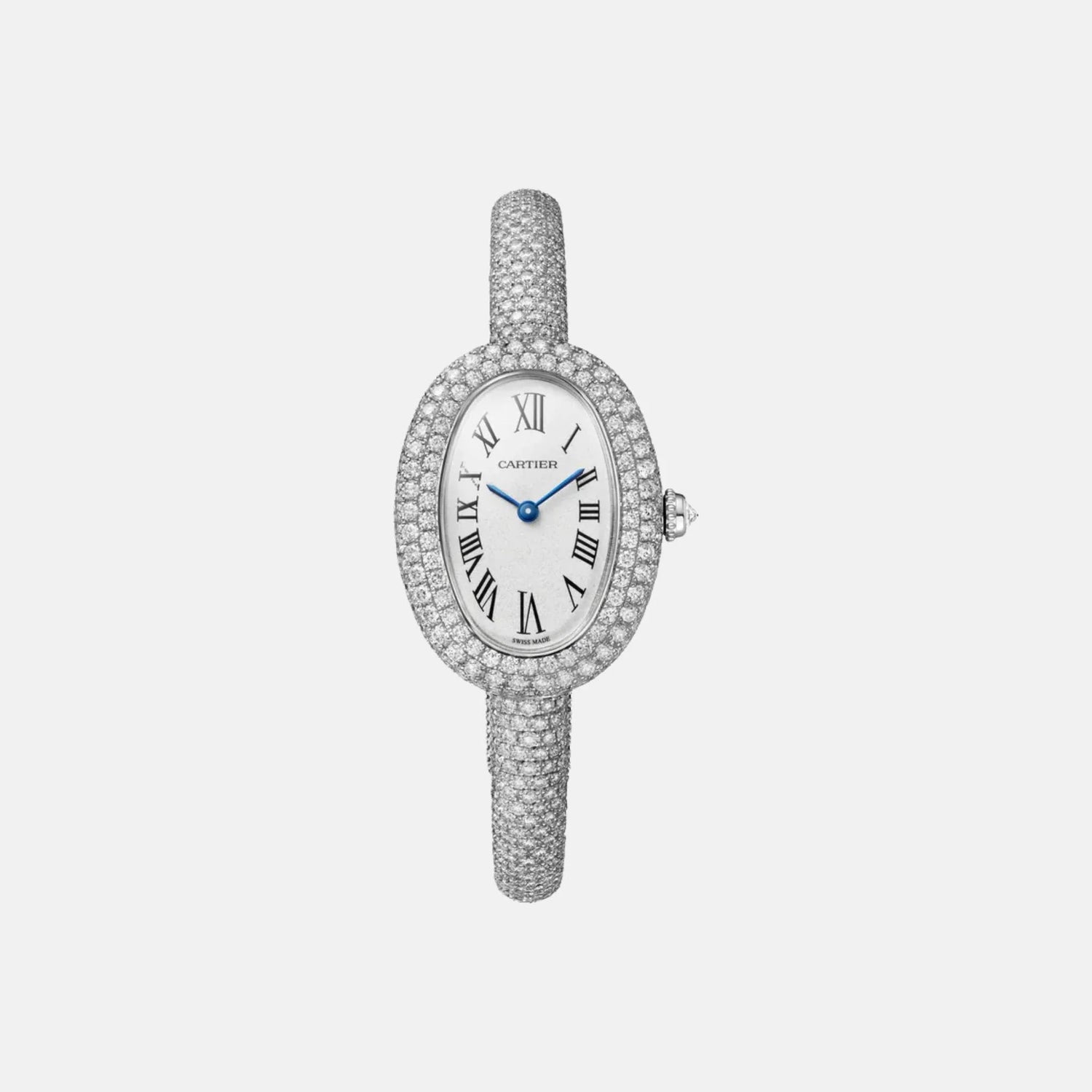 Cartier Baignoire Small 18K White Gold Size 15 Diamond Set HPI01823
