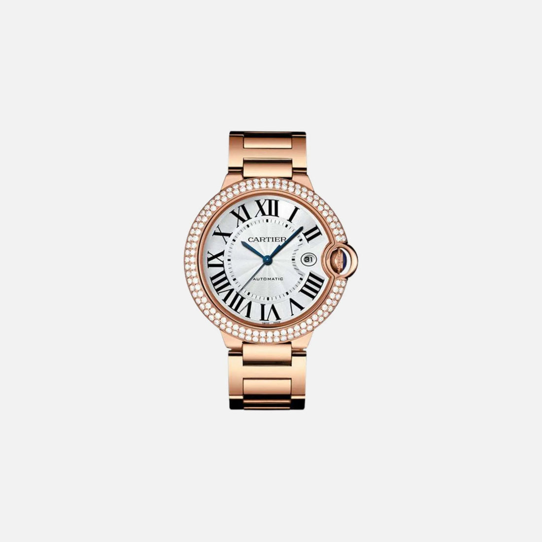 Cartier Ballon Bleu De Cartier Rose Gold - Diamond 42mm WJBB0029, Front 