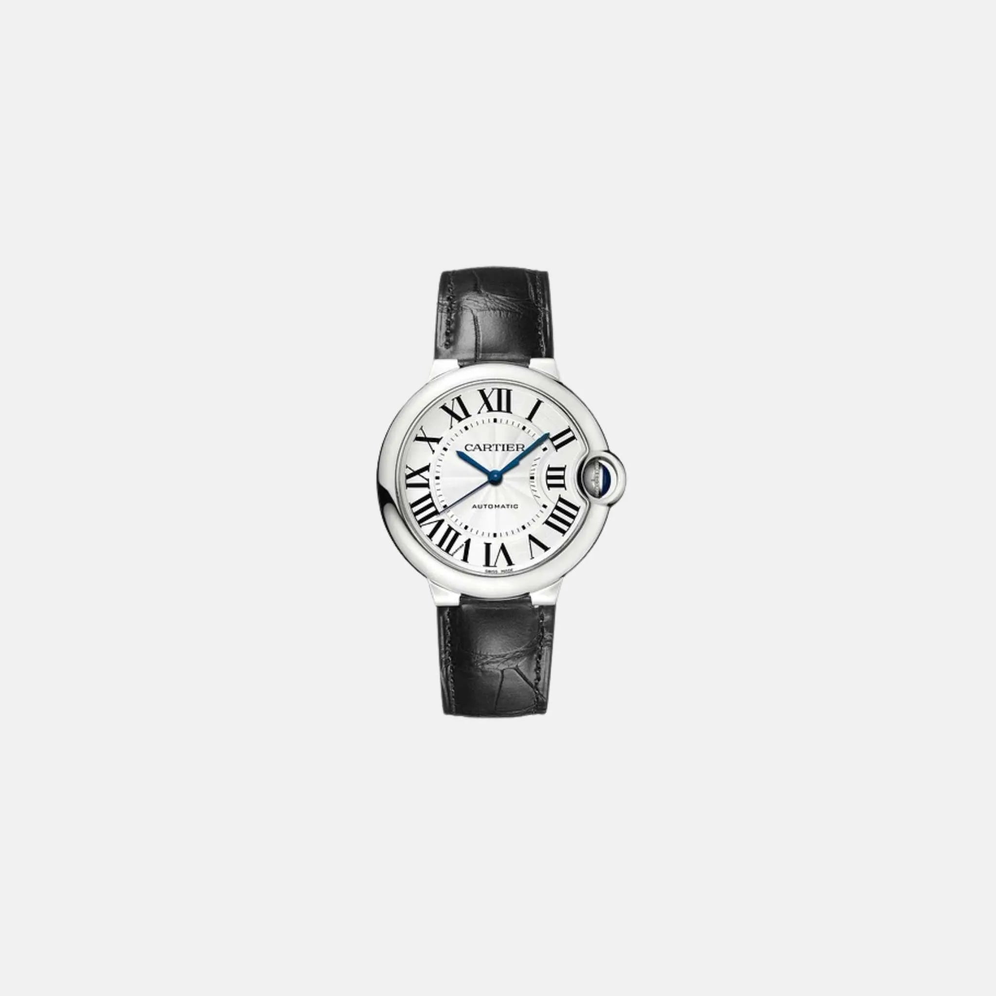 Cartier Ballon Bleu Stainless Steel - Leather 36mm WSBB0028, Front