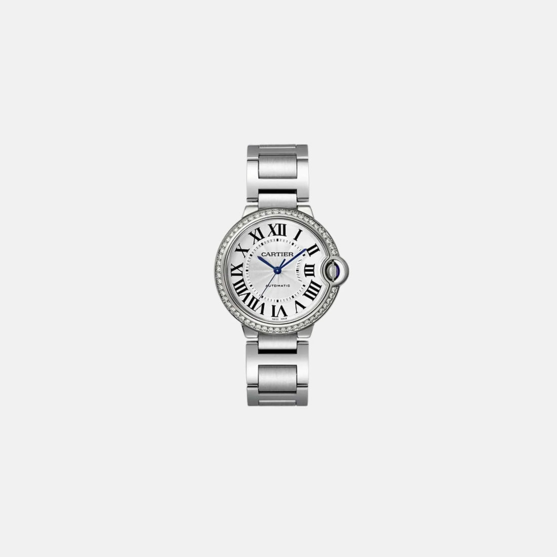 Cartier Ballon Bleu Steel - Diamond 36mm W4BB0024, Front