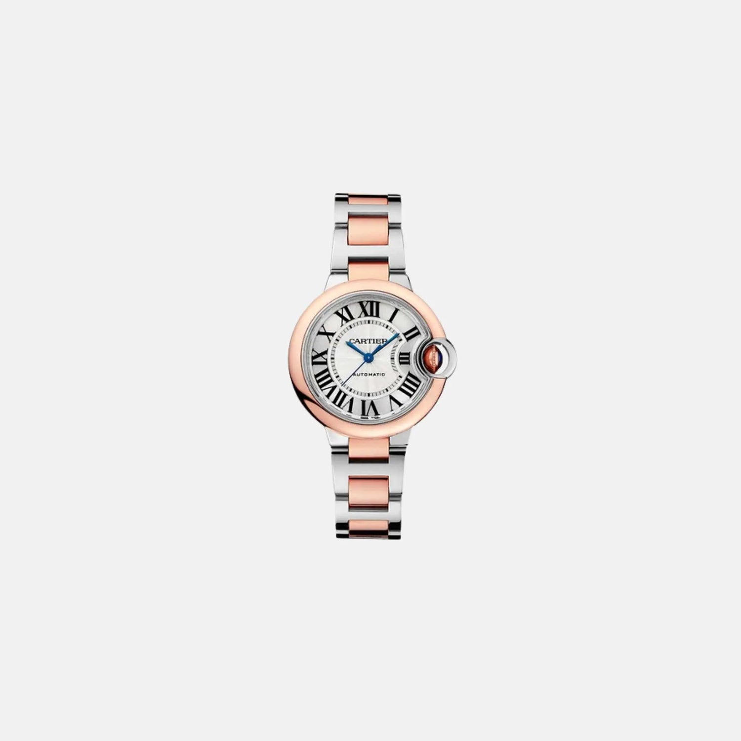Cartier Ballon Bleu Steel &amp; Rose Gold 33mm W2BB0032, Front