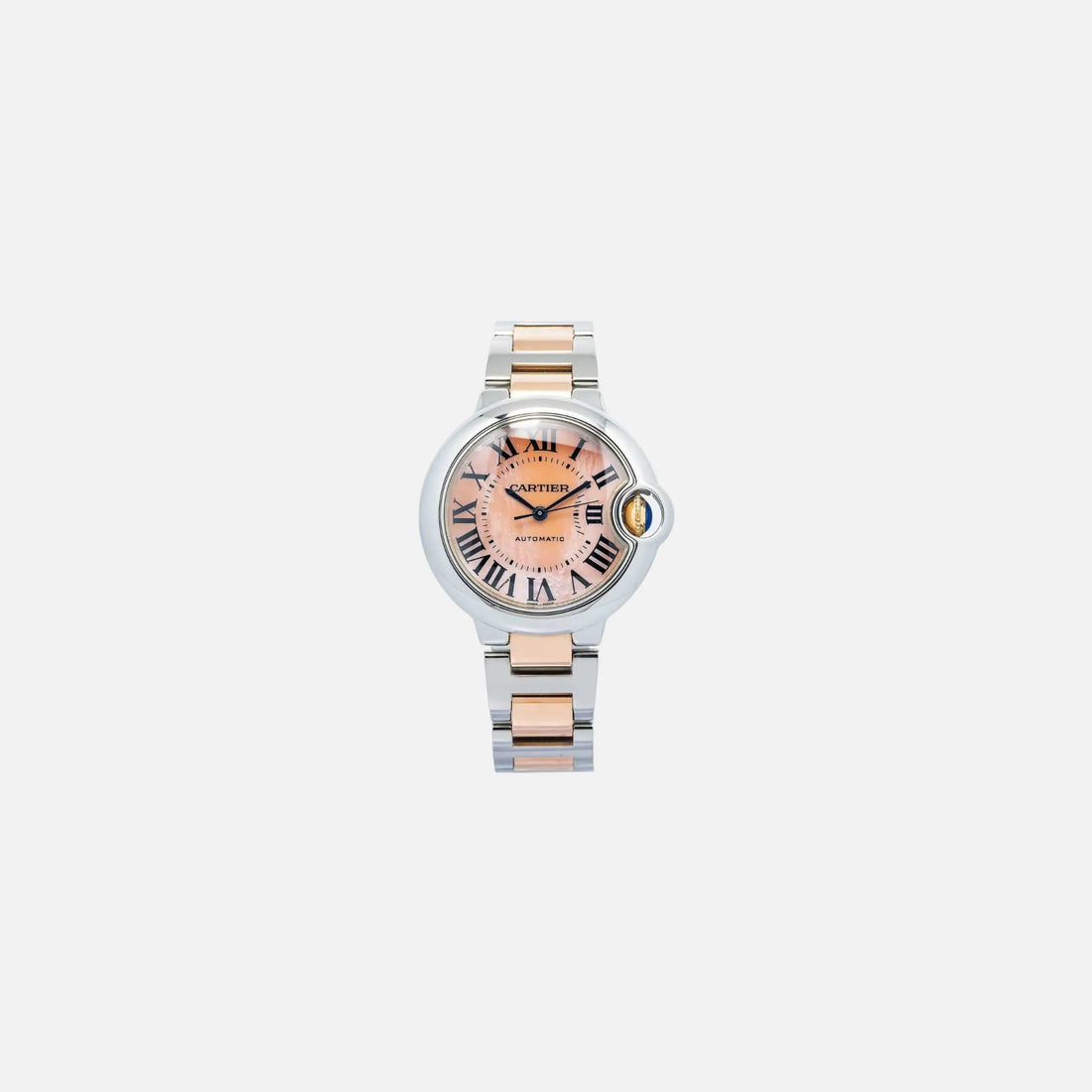 Cartier Ballon Bleu Steel &amp; Rose Gold - MOP Dial W6920070 33mm , Front