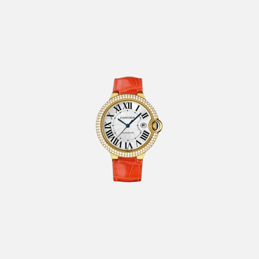 Cartier Ballon Bleu Yellow Gold - Leather  42mm WE900751, Front
