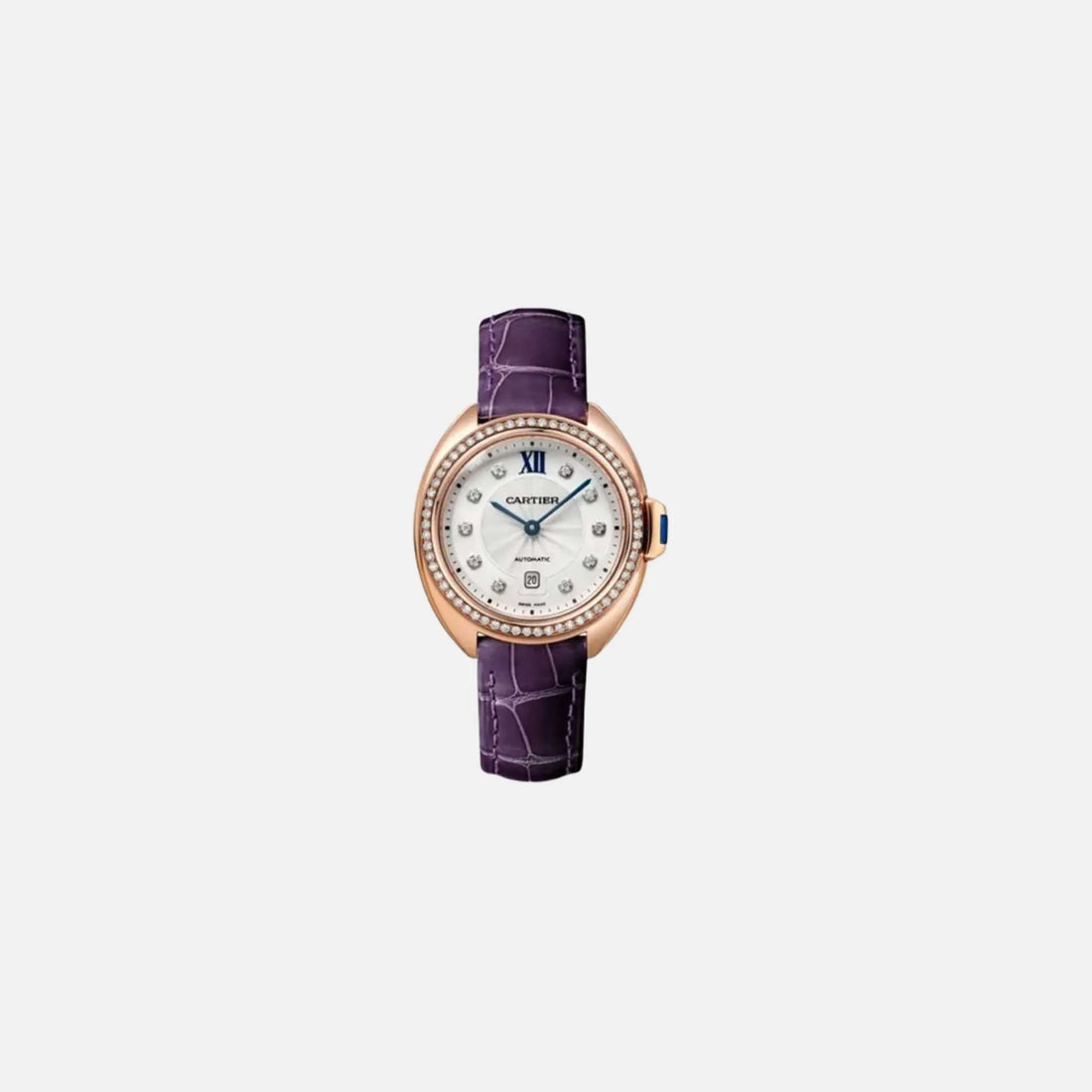 Cle De Cartier Rose Gold &amp; Diamond - Leather WJCL0038, Front