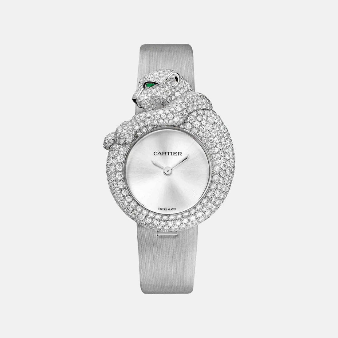 Cartier Feline de Cartier Rhodium White Gold Diamond Watch HPI00341