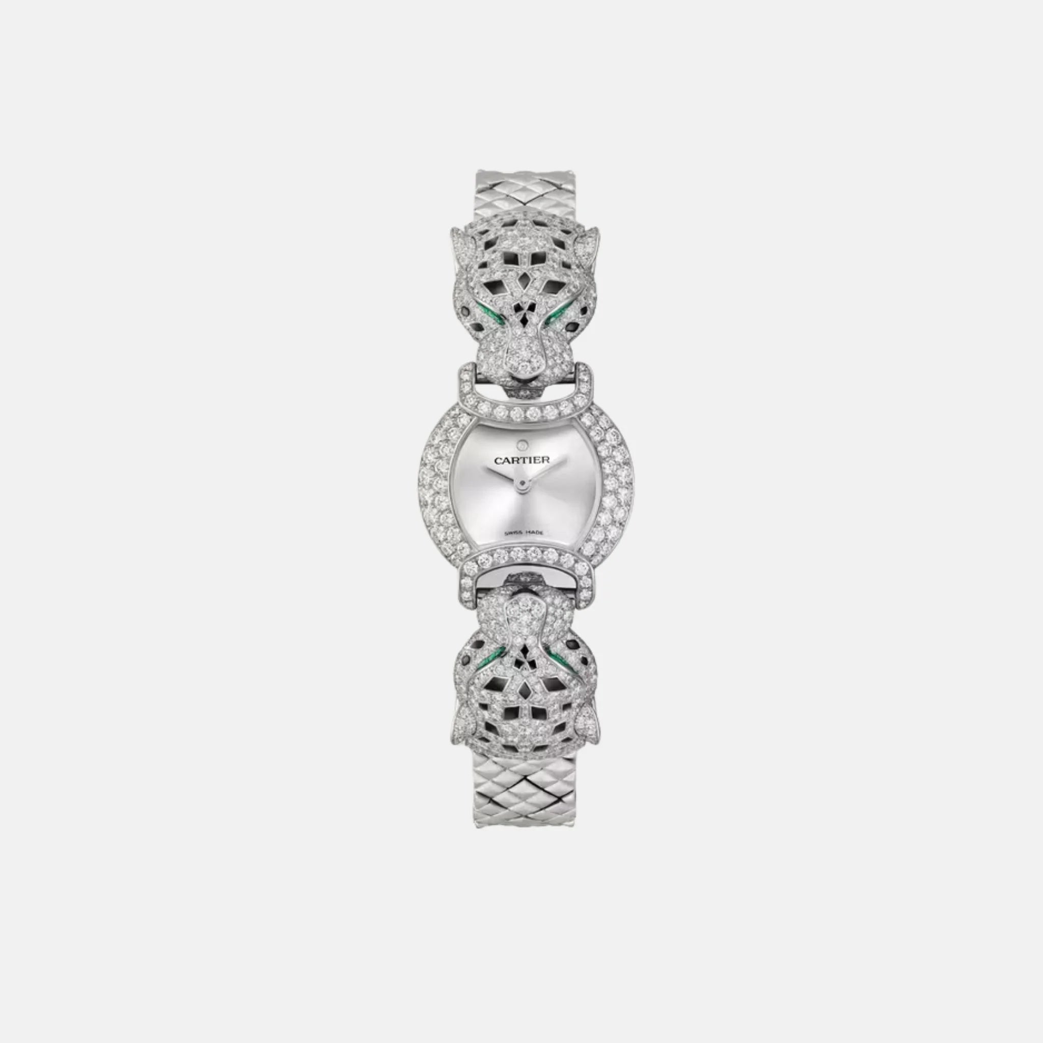 Cartier Panthere 18K White Gold Diamond Double Panther Heads HPI01533