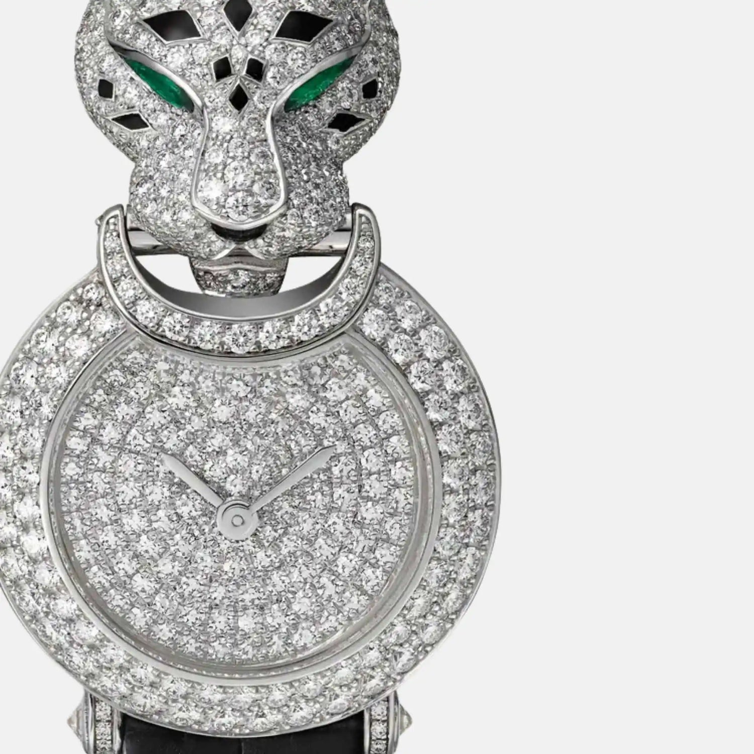 Cartier Panthere Rhodium White Gold Panther Head HPI01426, Close