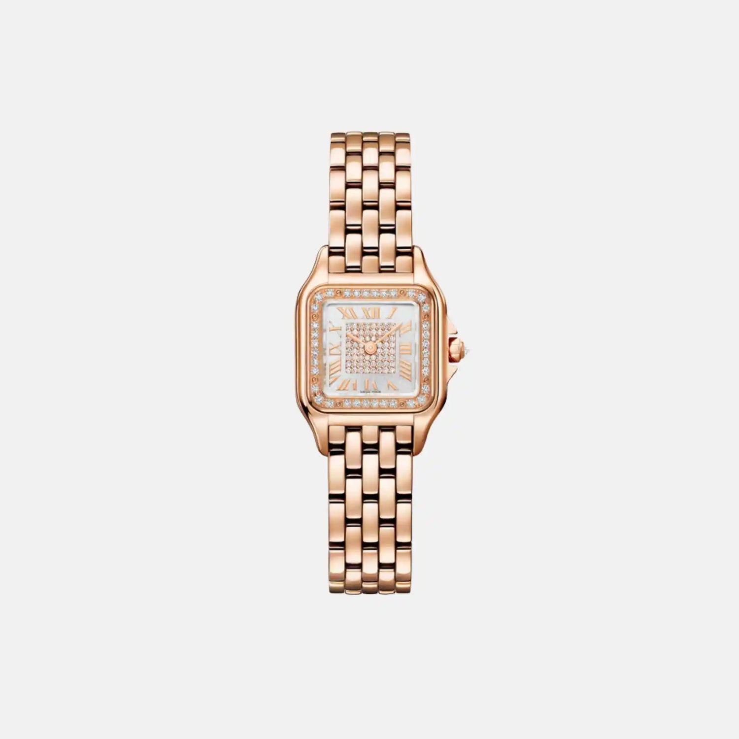 Cartier Panthere Small Model Rose Gold Diamond Set WJPN0077, Front