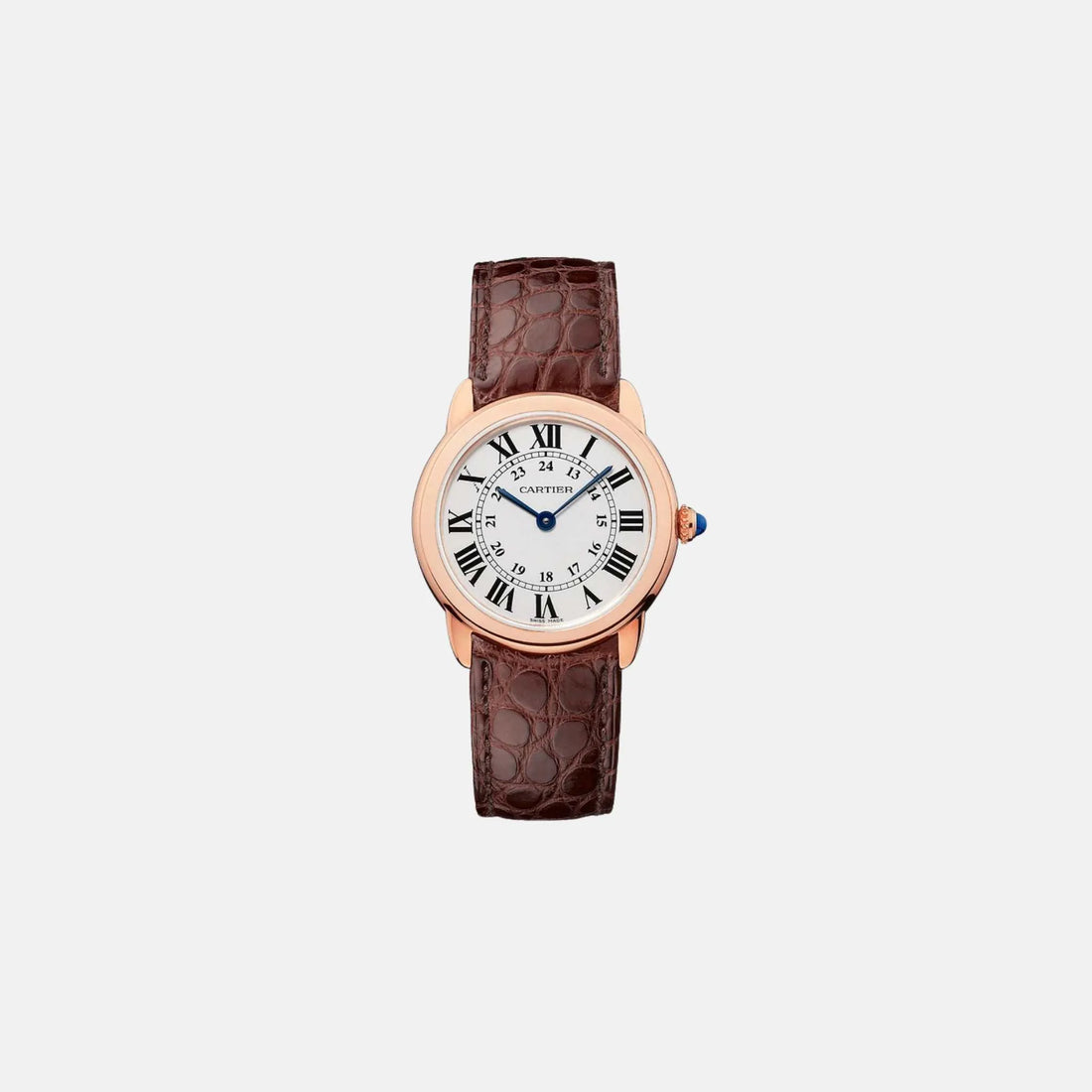 Cartier Ronde Solo de Cartier Rose Gold - Silver 29.5mm W6701007, Front