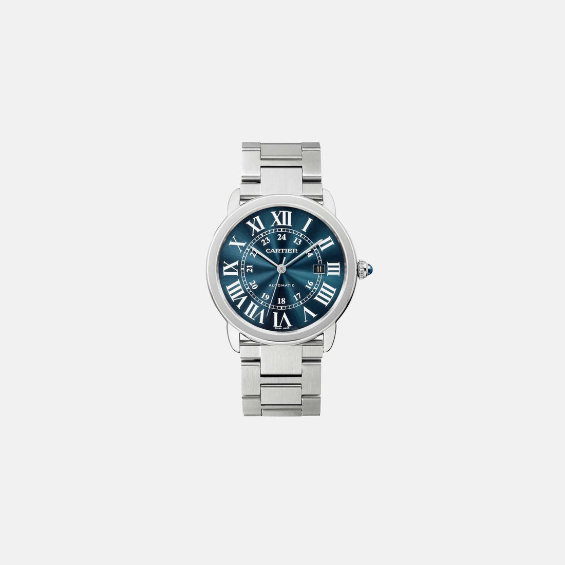 Cartier Ronde Solo de Cartier Steel Blue 42mm WSRN0023, Front