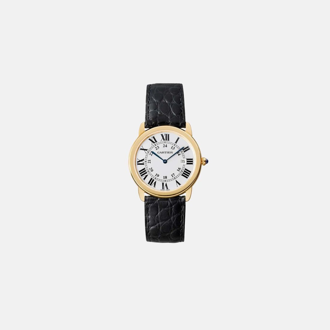 Cariter Ronde Solo de Cartier Yellow Gold - Silvered 36mm W6700455, Front