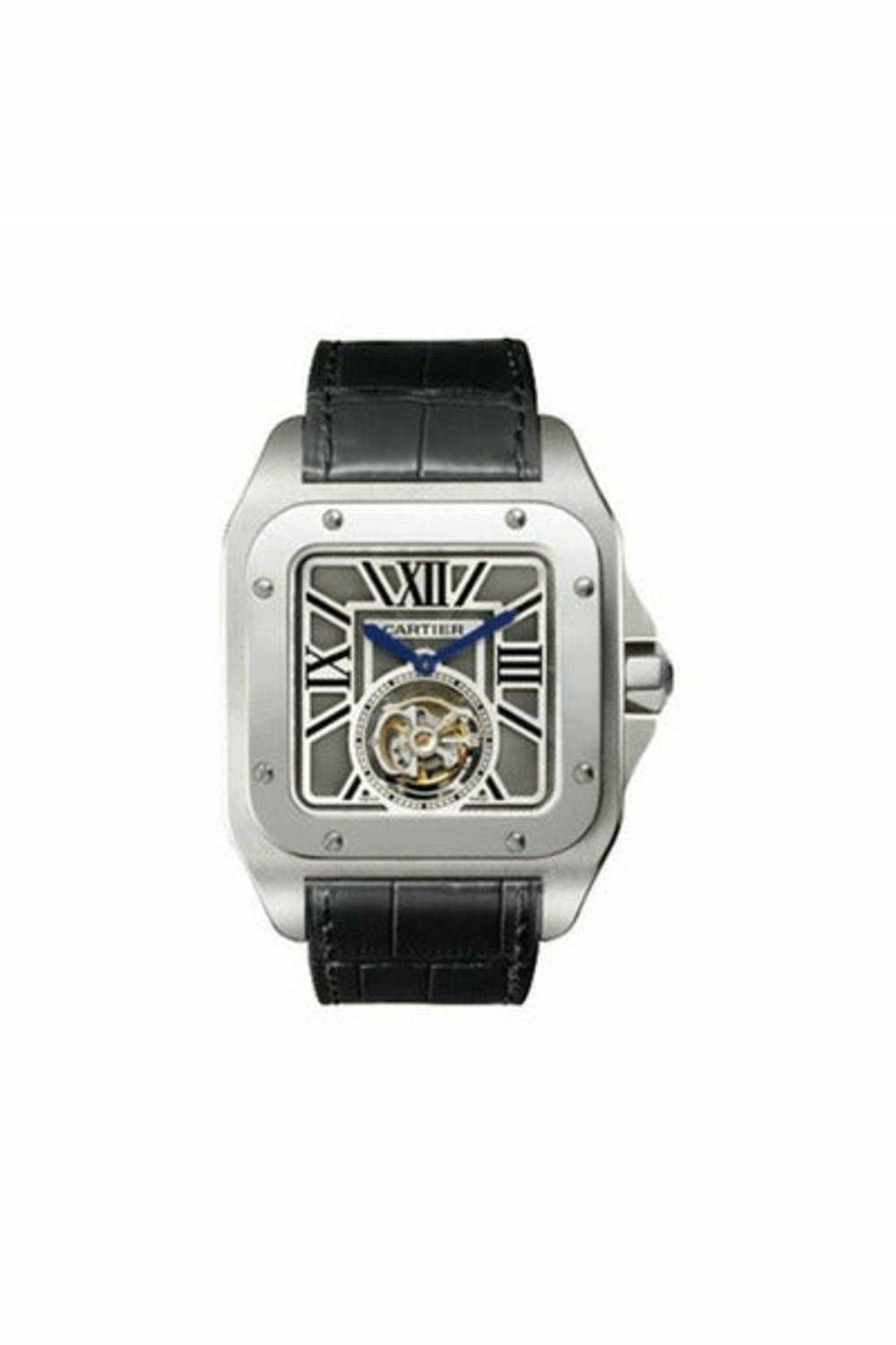 Santos 100 Flying Tourbillon Limited Edition 46.5Mm X 54.9Mm 18Kt White Gold Men&