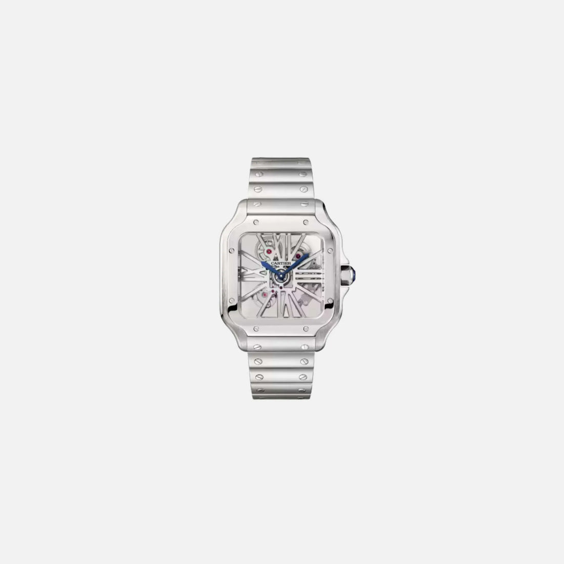 Cartier Santos De Cartier Skeleton Steel 40m WHSA0015, Front
