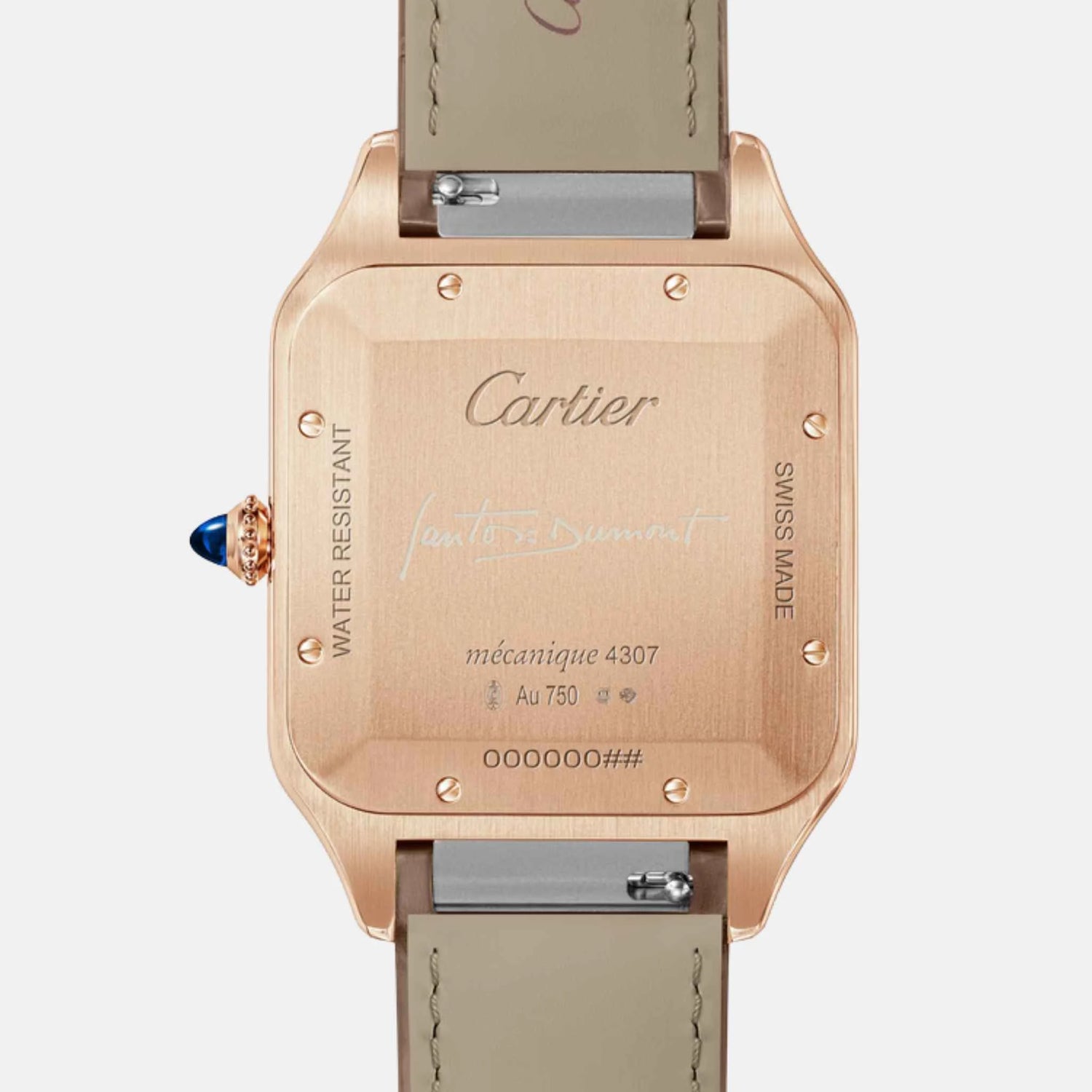 Cartier Santos Dumont Extra Large Model 18K Rose Gold WGSA0112, Back