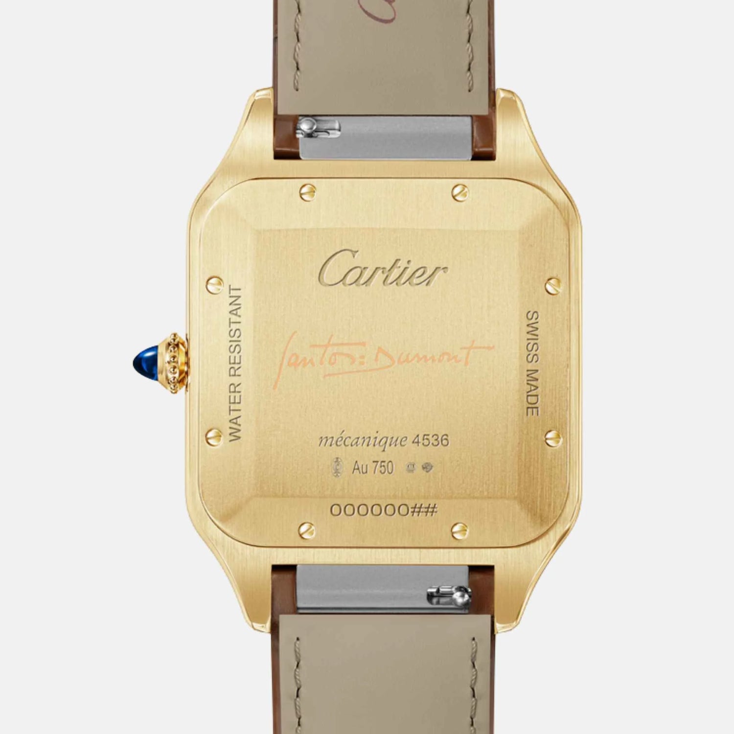 Cartier Santos Dumont Extra Large Model 18K Yellow Gold WGSA0111, Back