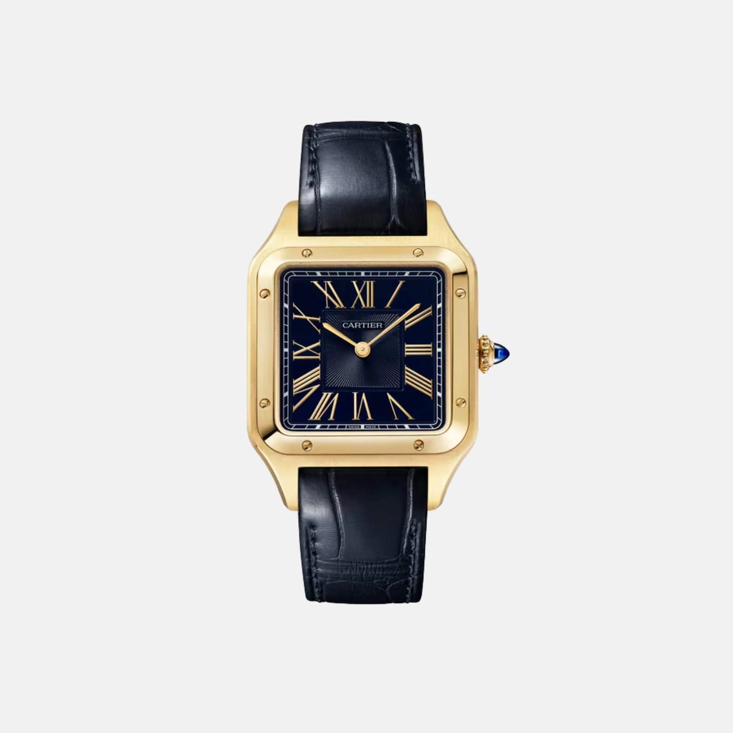 Cartier Santos Dumont Large Model Yellow Gold Quartz WGSA0115