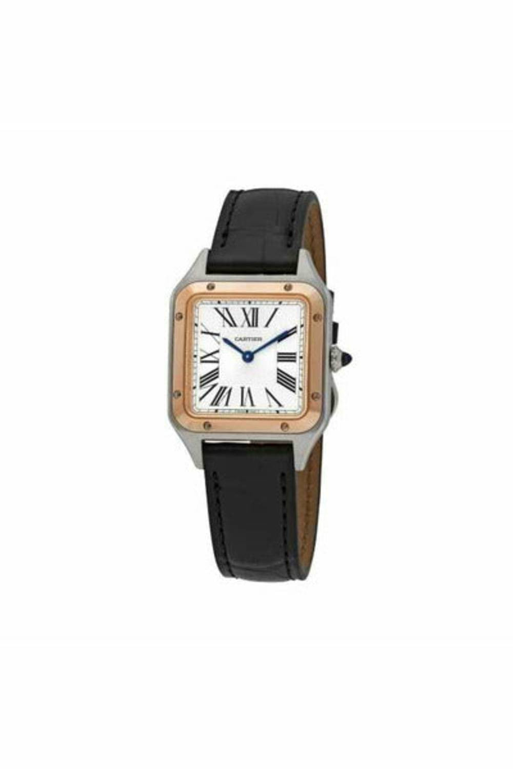 Santos Dumont Small 27.5Mm X 38Mm Stainless Steel/18K Rose Gold Ladies Watch