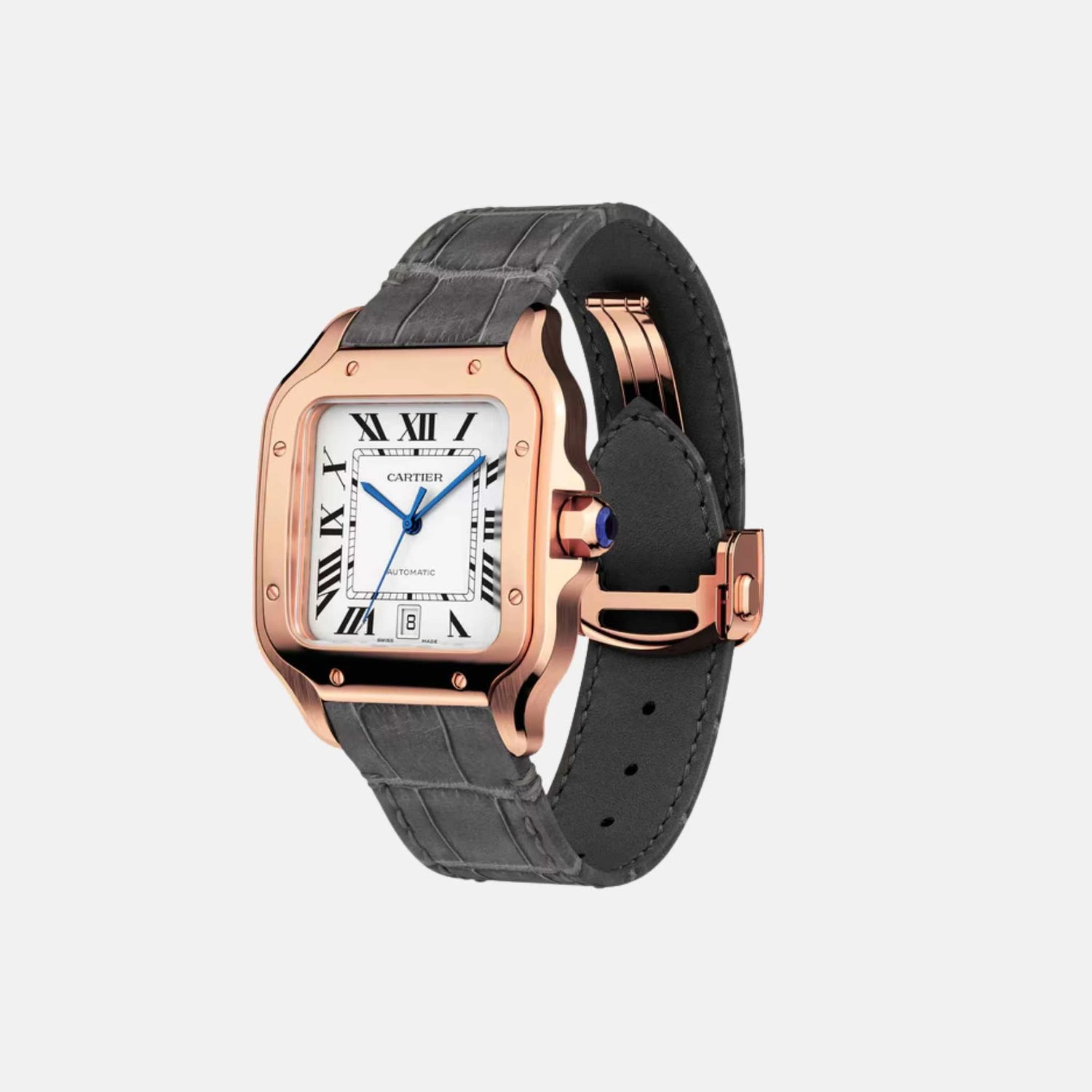 Cartier Santos Large Model 18K Rose Gold Automatic WGSA0019, Side