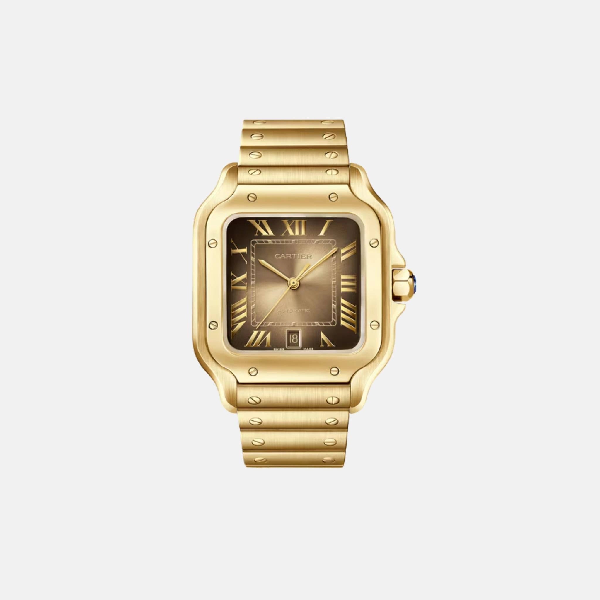 Cartier Santos Large Model 18K Yellow Gold Automatic WGSA0095