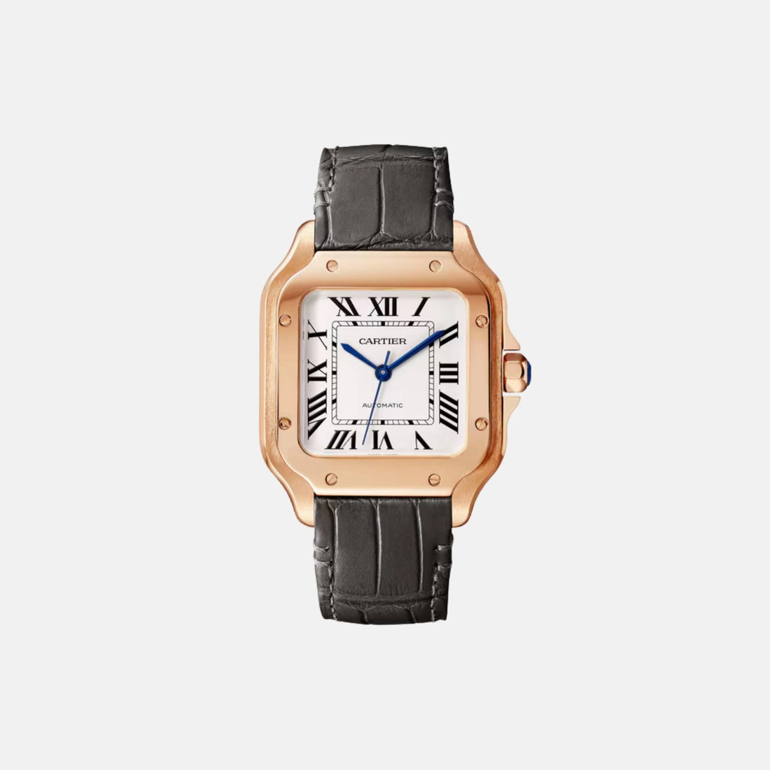 Cartier Santos Medium Model 18K Rose Gold Automatic WGSA0028