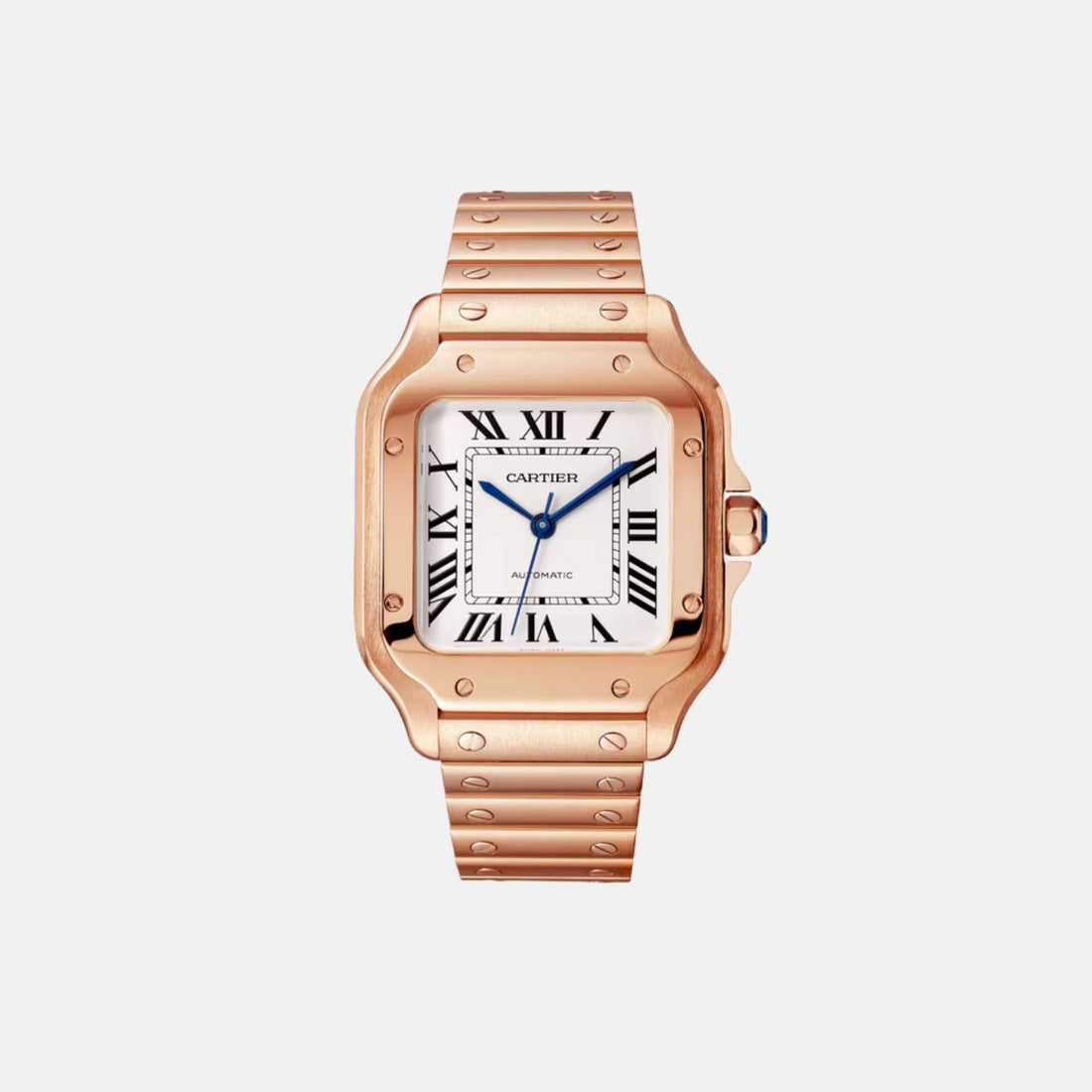 Cartier Santos Medium Model 18K Rose Gold Automatic WGSA0031