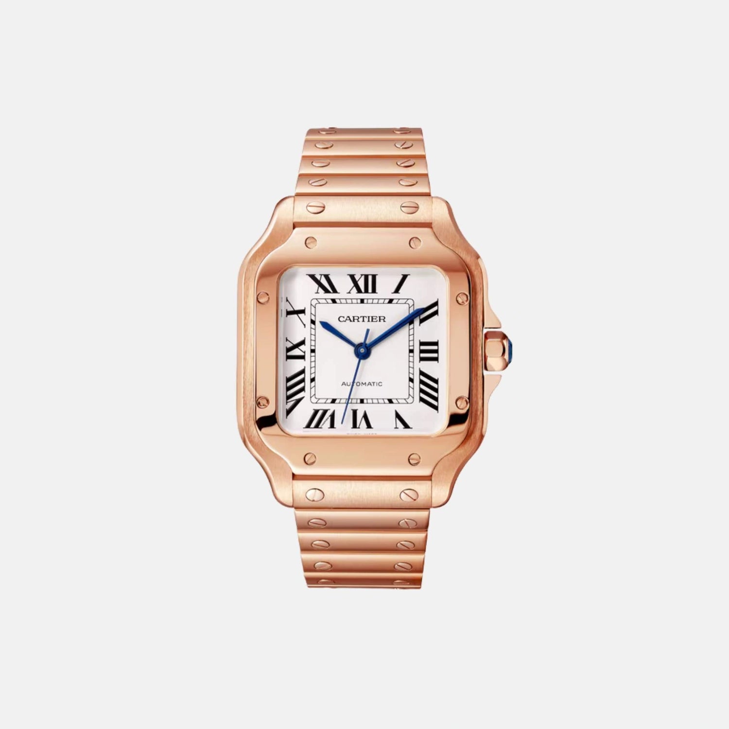 Cartier Santos Medium Model 18K Rose Gold Automatic WGSA0031
