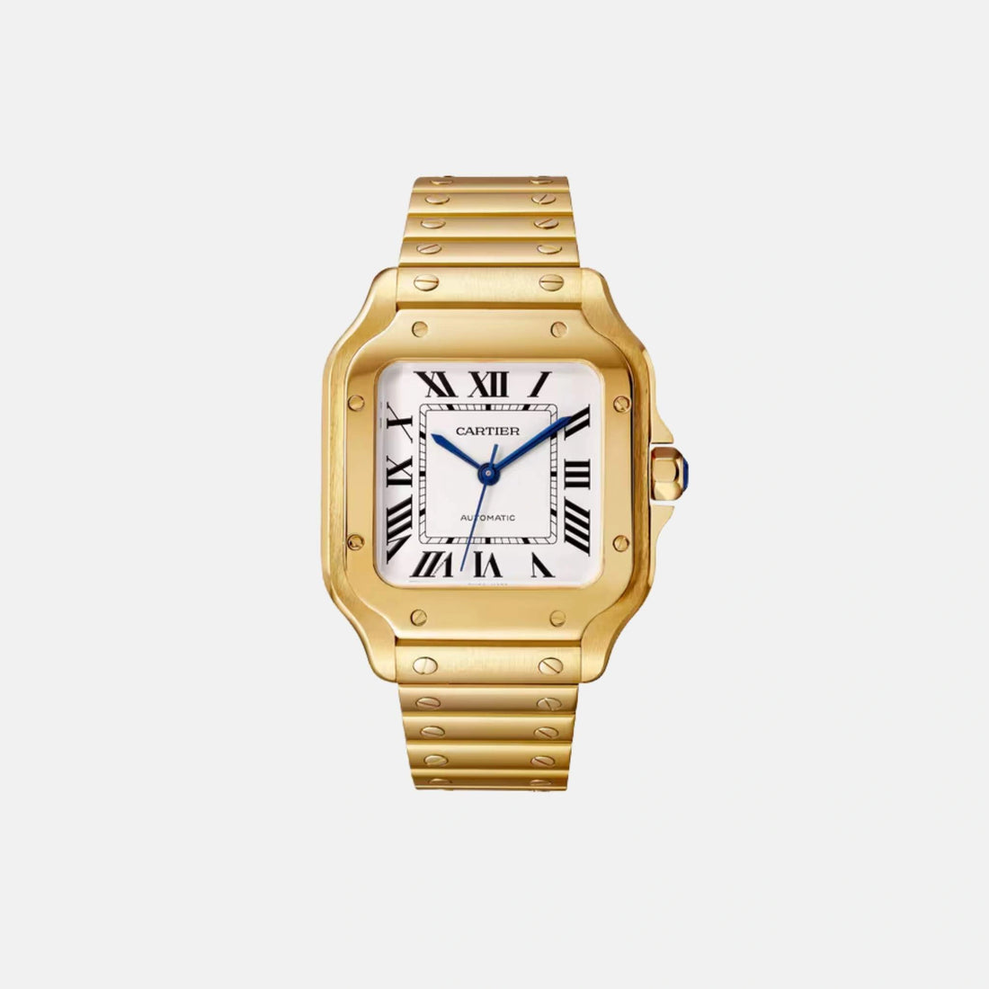 Cartier Santos Medium Model 18K Yellow Gold Automatic WGSA0030, Front