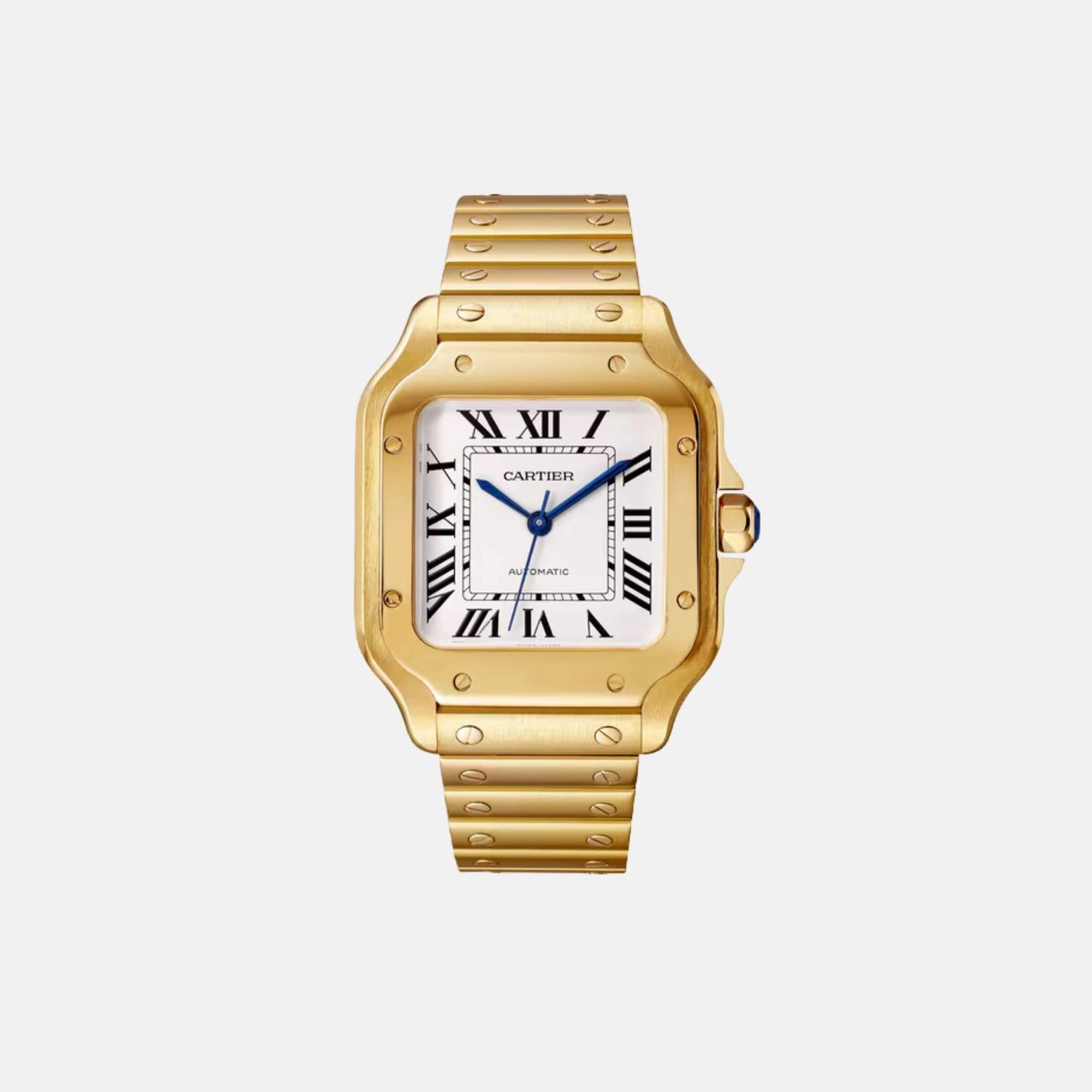 Cartier Santos Medium Model 18K Yellow Gold Automatic WGSA0030, Front