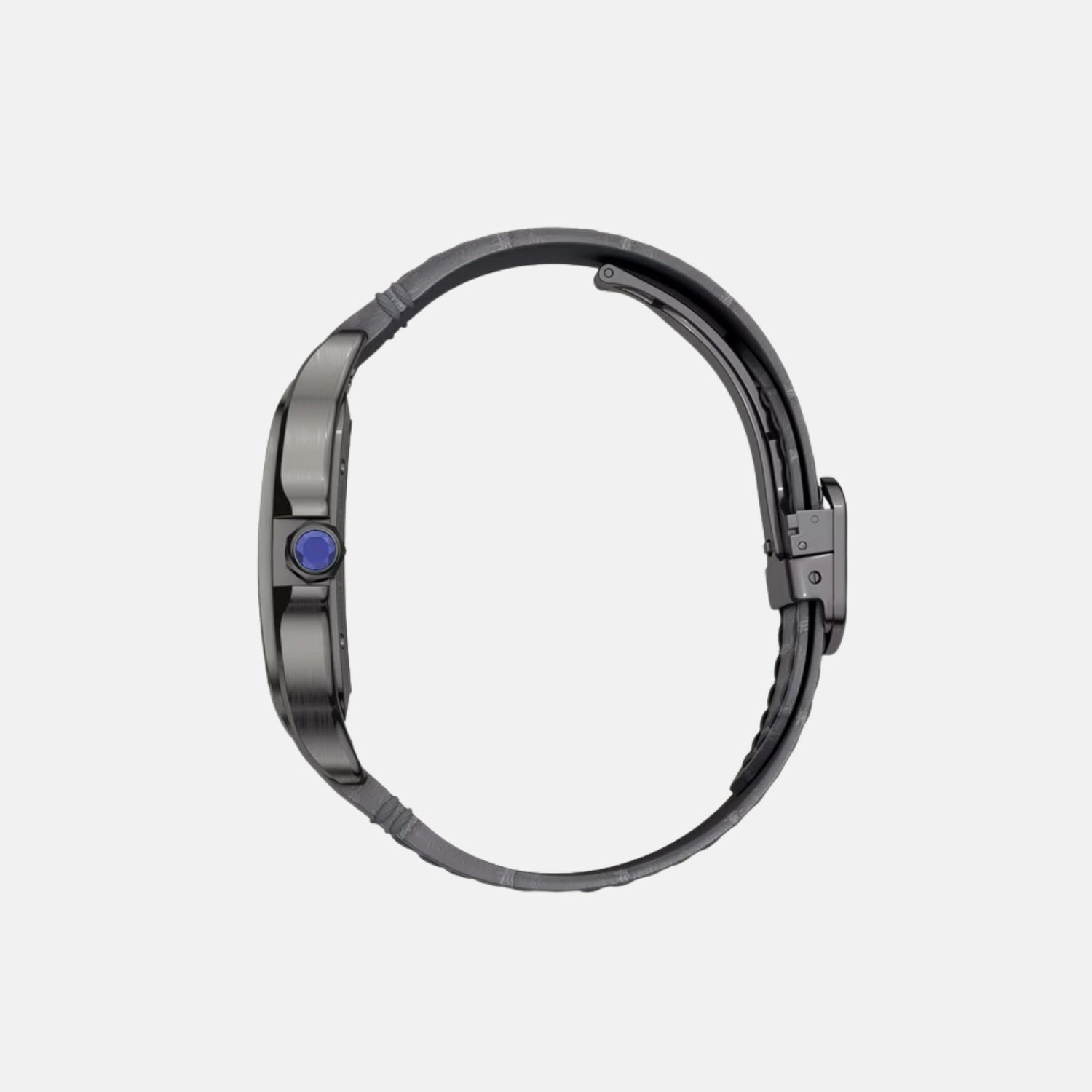 Cartier Santos Skeleton Large Model Black ADLC Steel WHSA0009, Side