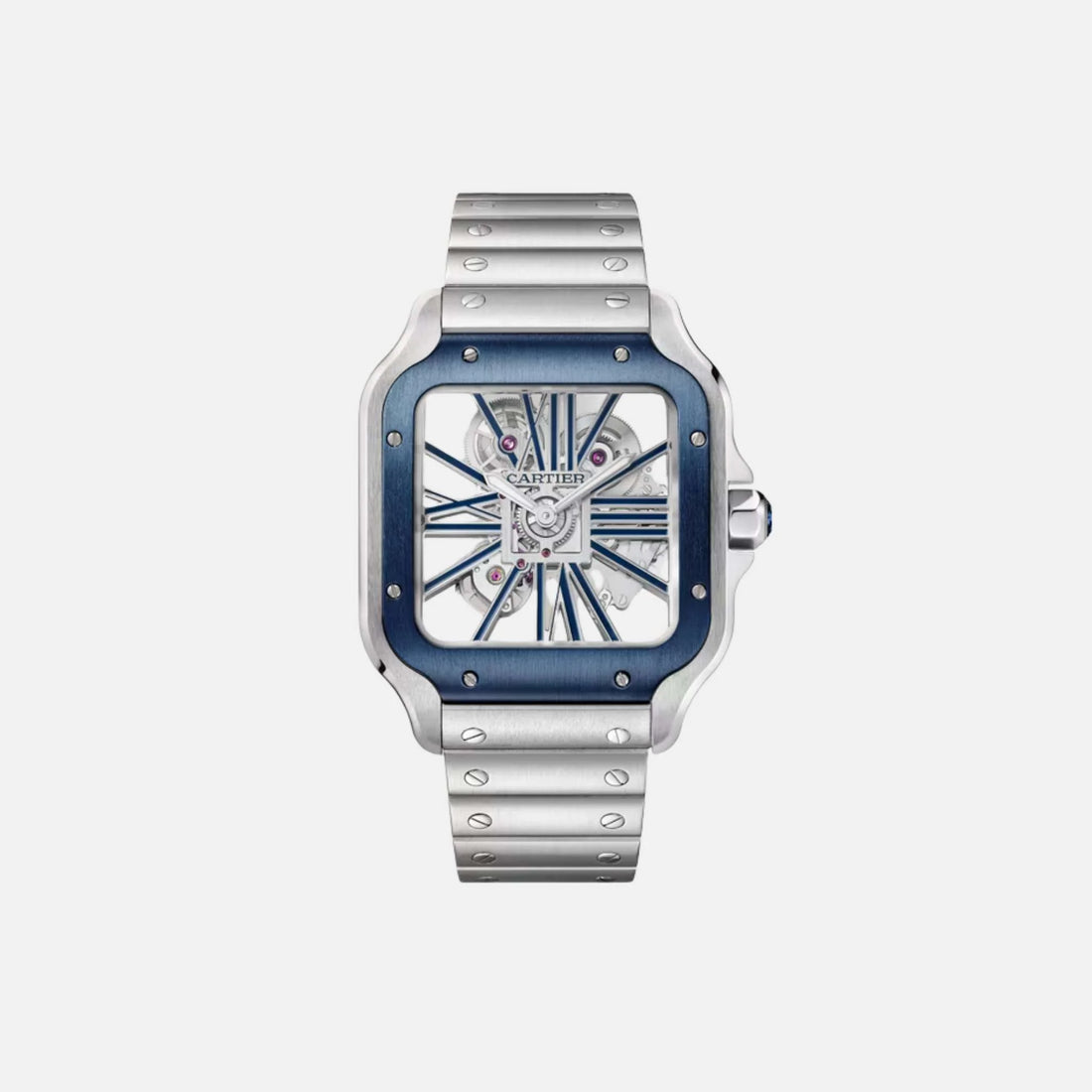 Cartier Santos Skeleton Large Model Manual Wind WHSA0026, Front
