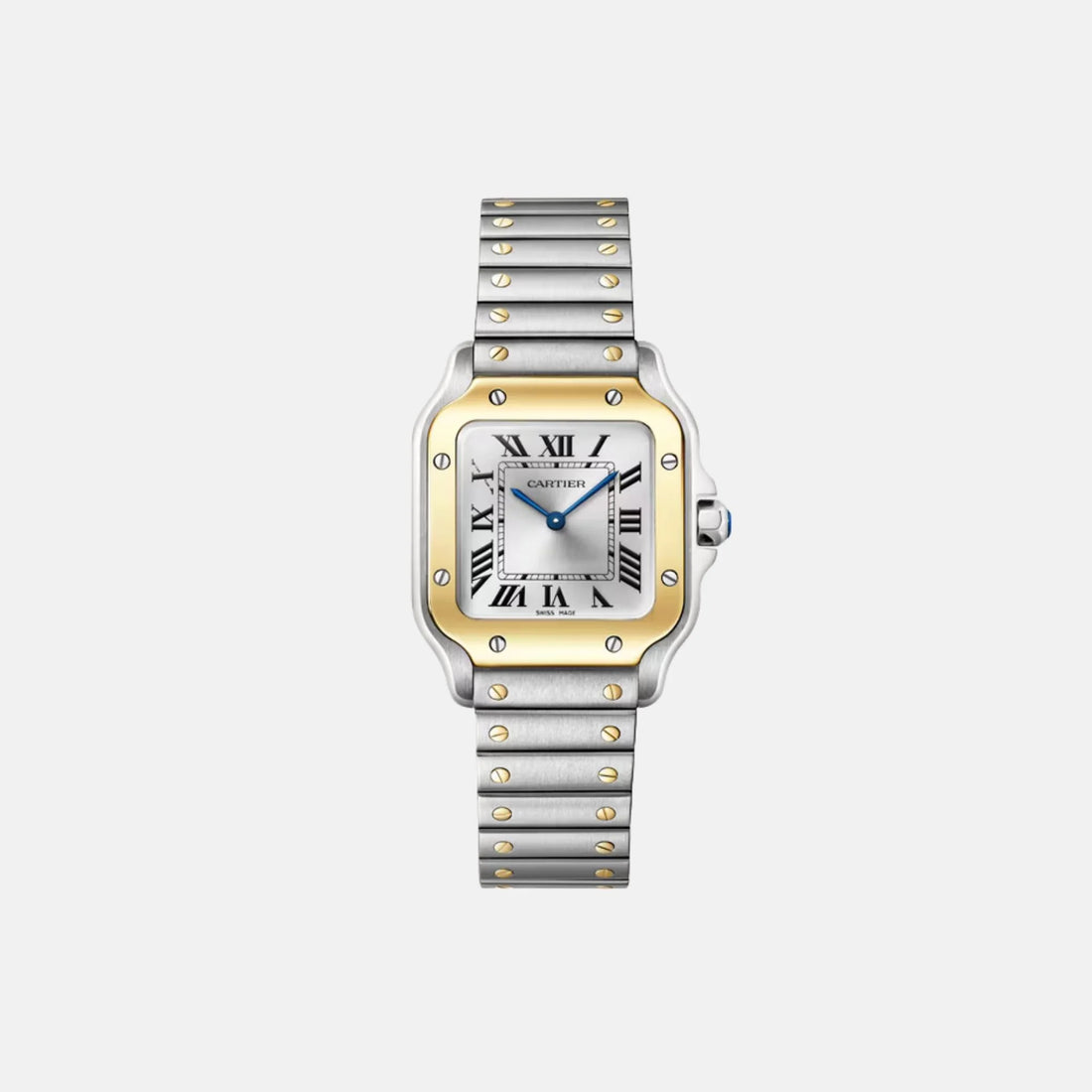 Cartier Santos Small Model Yellow Gold Steel Quartz W2SA0033