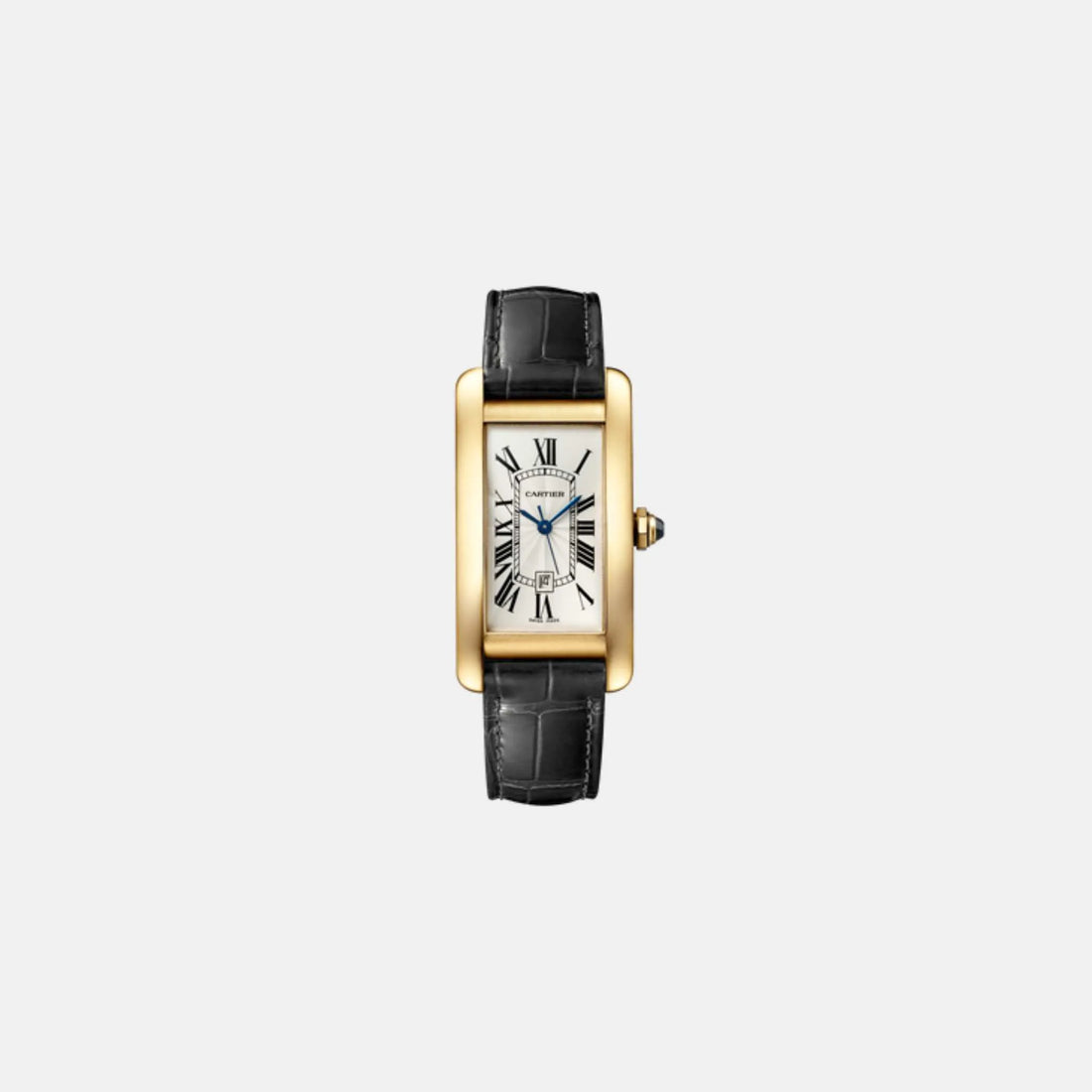 Cartier Tank Americaine Medium Yellow Gold - Sliver Dial 41.6X22.6 mm WGTA0040, Front