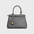 Celine Conti Bag In Upple Calfskin Handbag, Anthracite Color, Front View