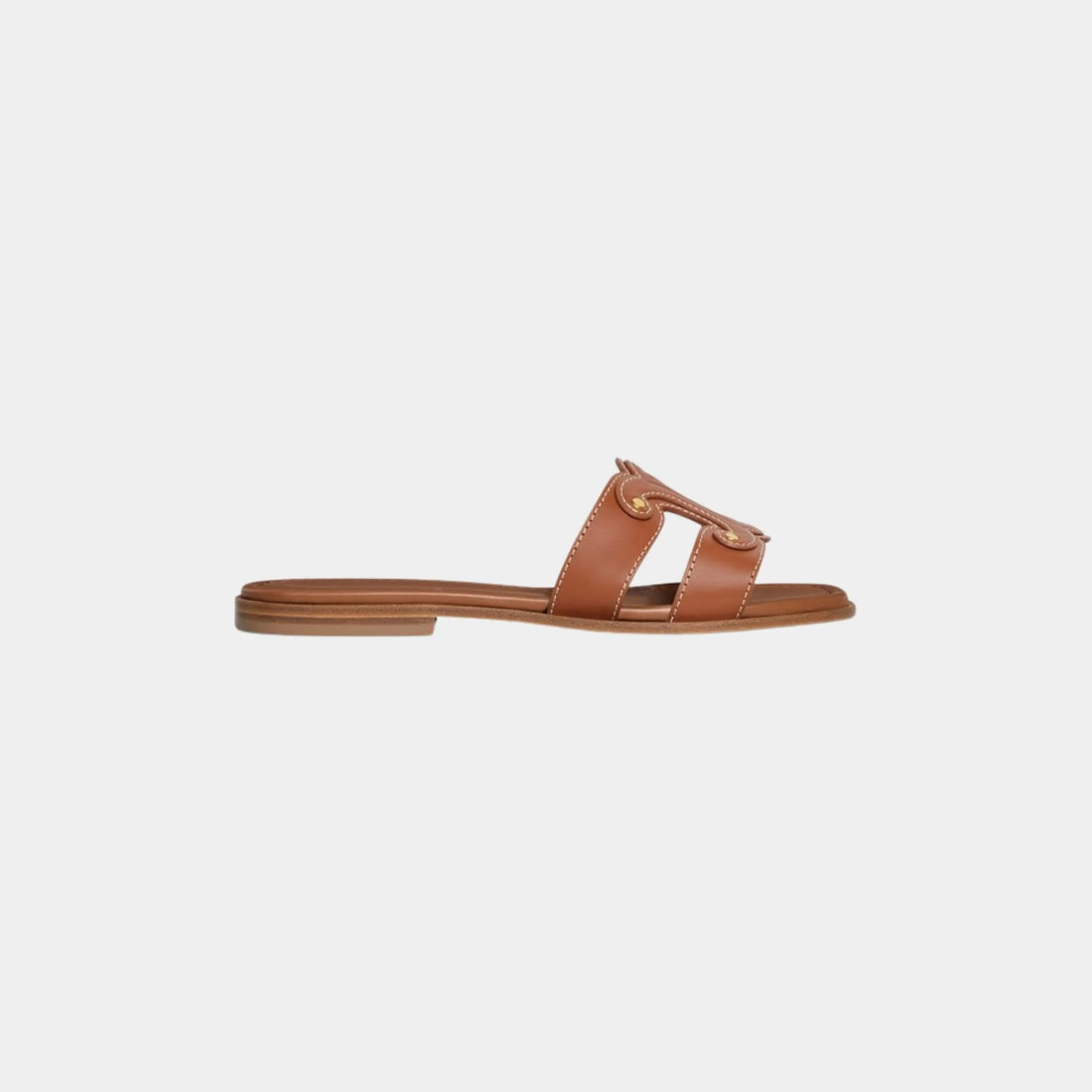 Celine Marina Mule in Calfskin, Tan, Side