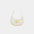 Celine Medium Ava Triomphe Bag In Smooth Calfskin Handbag, White Cotton, Front View