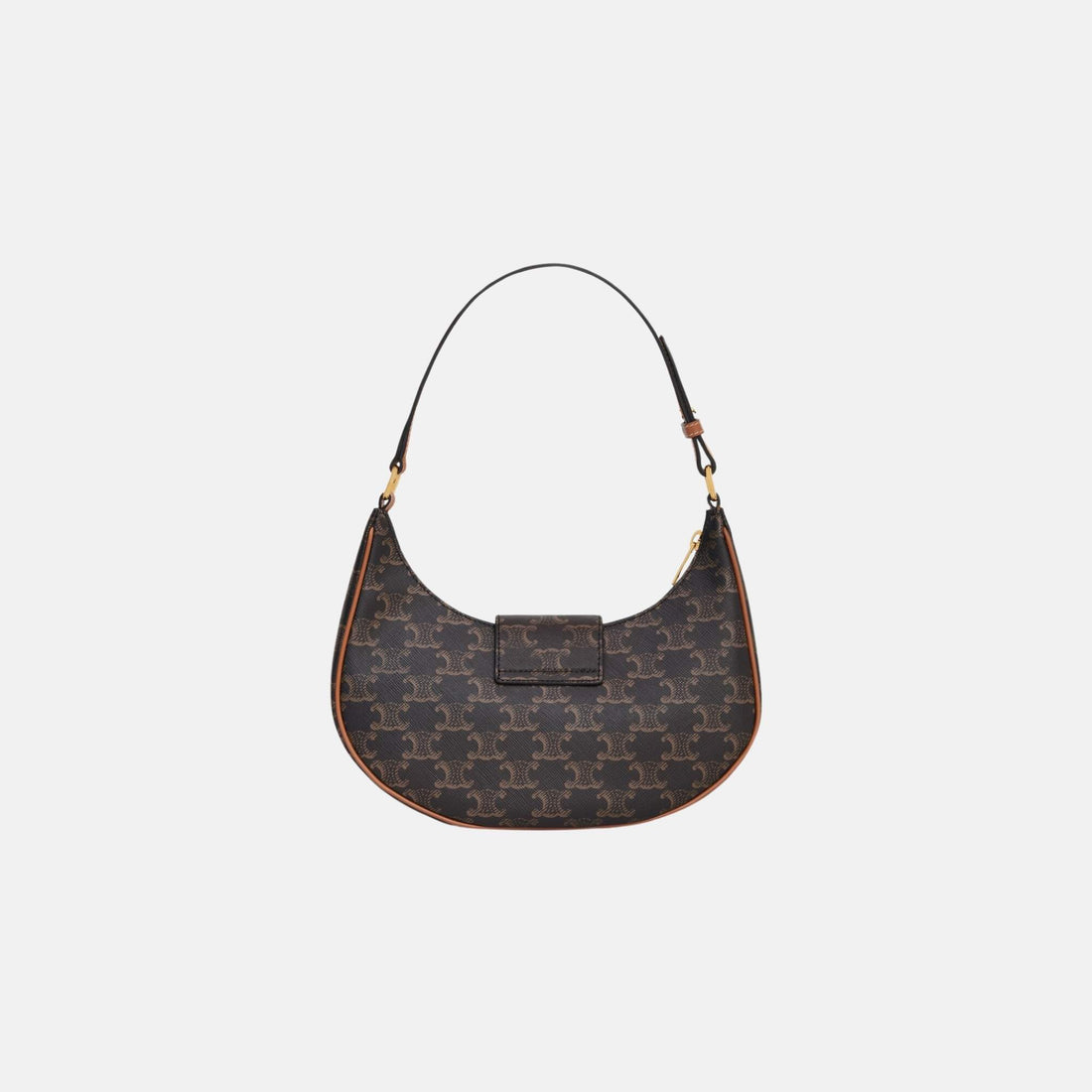 Celine Medium Ava Triomphe Bag In Triomphe Canvas And Calfskin, Back