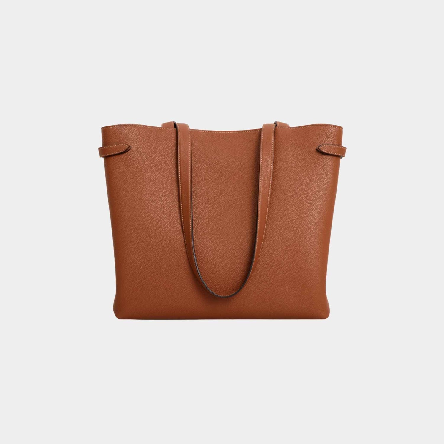 Celine Medium Cabas Anaïs Cuir Triomphe In Grained Calfskin Handbag, Tan, Back View