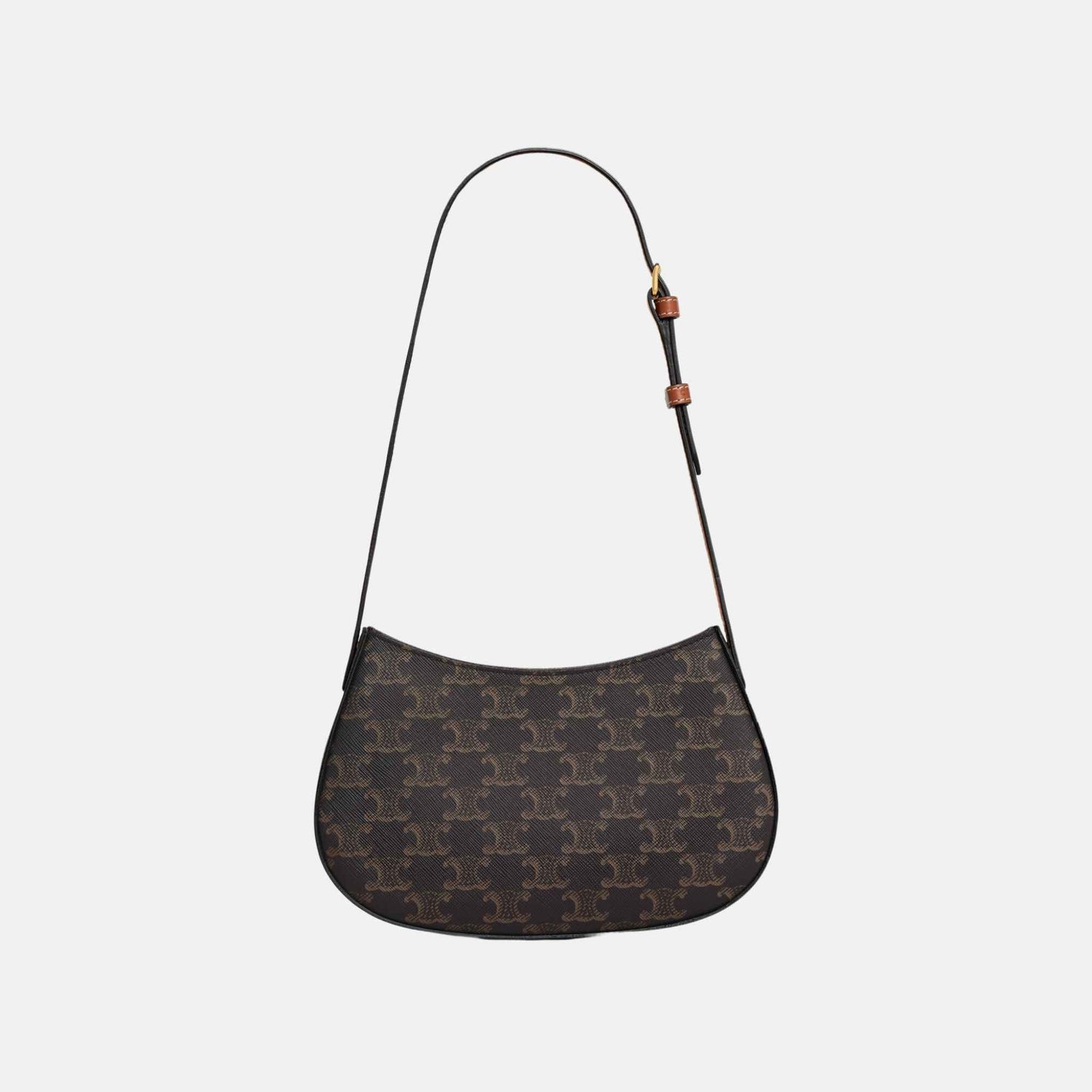 Celine Medium Tilly Bag In Triomphe Canvas And Calfskin, Back