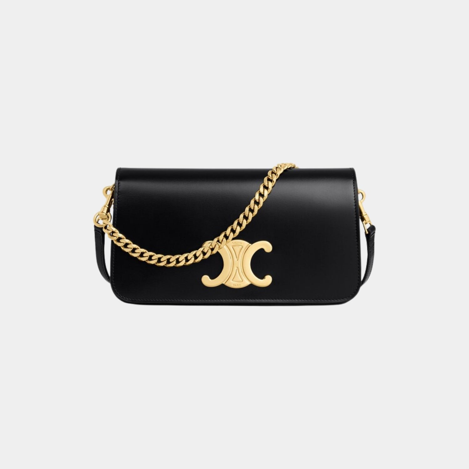Celine Multipochette in Shiny Calfskin, Back, Front