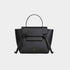 Celine Nano Belt Bag In Grained Calfskin Handbag, Black, Front View