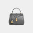 Celine Small 16 Bag In Satinated Calfskin Handbag, Anthracite, FrontView