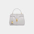 Celine Small 16 Bag In Satinated Calfskin Handbag, CloudyGrey, FrontView