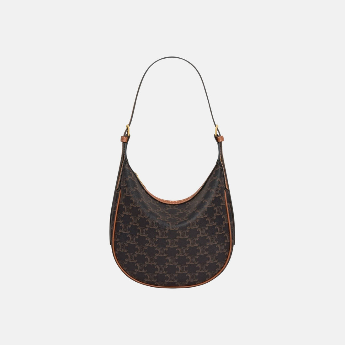 Celine Small Heloïse Bag In Triomphe Canvas And Calfskin, Front