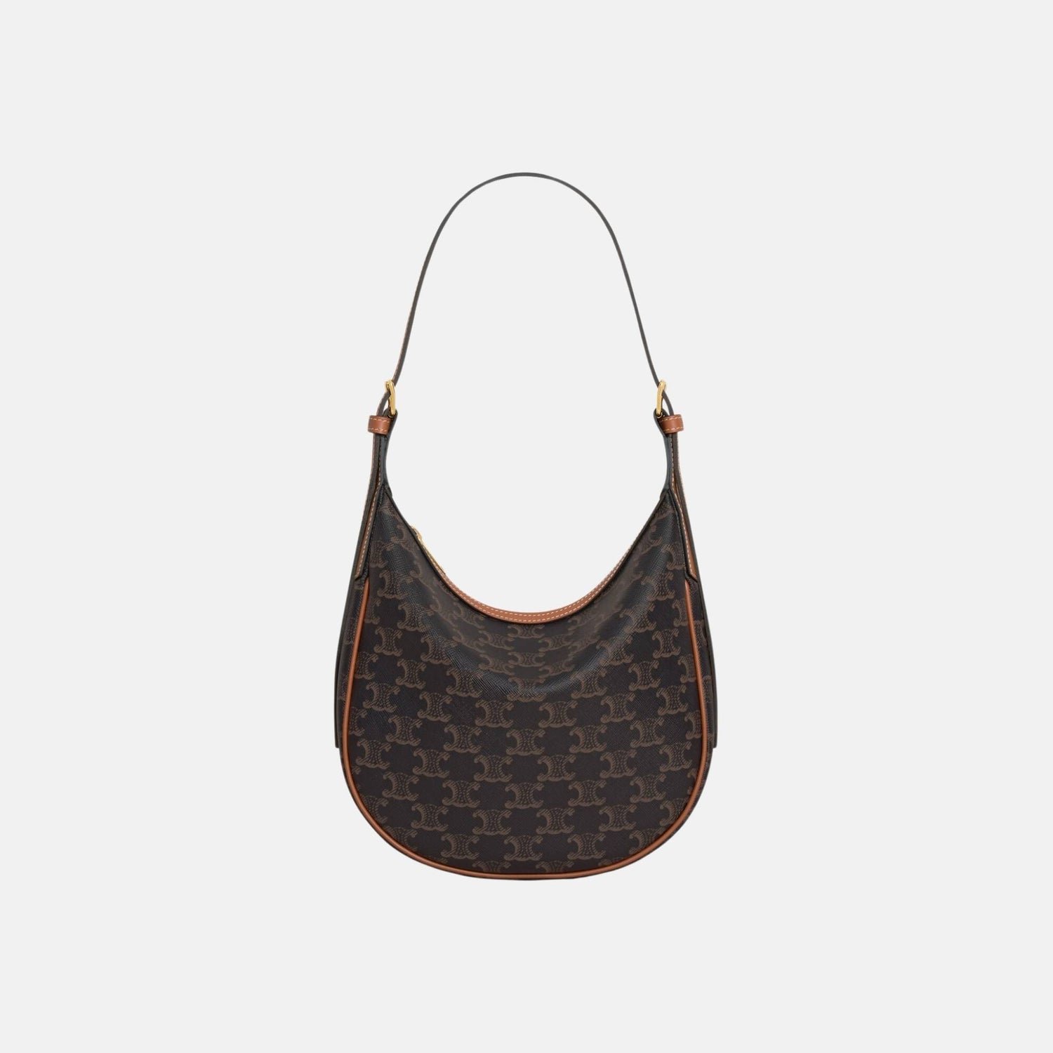 Celine Small Heloïse Bag In Triomphe Canvas And Calfskin, Front