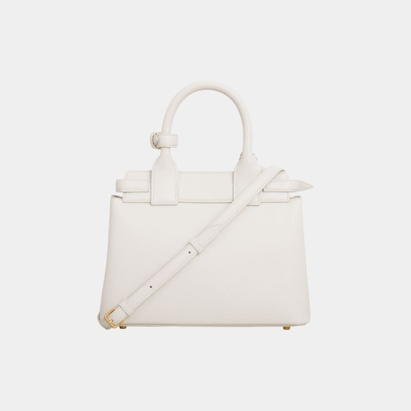 Celine Teen Celine Conti Bag In Supple Calfskin Handbag, white, BackView