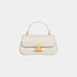 Celine Teen Celine Lola In Shiny Calfskin Handbag, WhiteCotton, FrontView