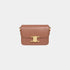 Celine Teen Triomphe Bag In Shiny Calfskin Handbag, Bronze, Front View