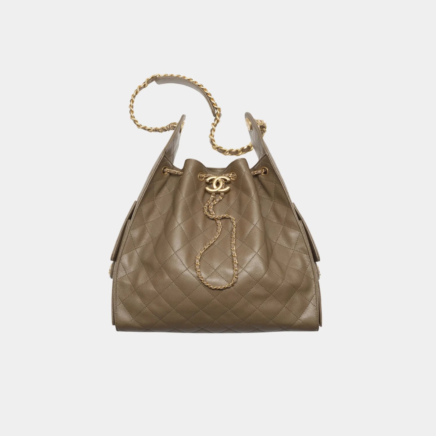 Chanel 25 Medium Handbag Grained Calfskin And Gold-Tone Metal